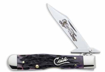 Case Purple Bone Cheetah Cub Lockback Pocket Knife 8412