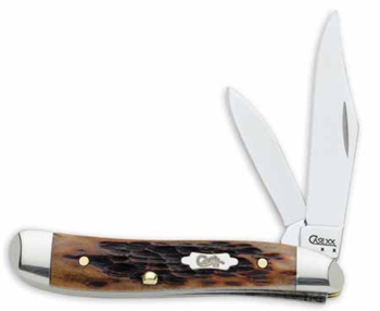 Case Brown Bone Peanut Pocket Knife 8494