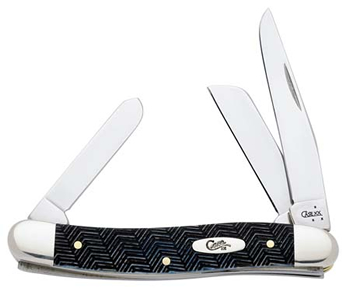 Case Navy Blue Herringbone Medium Stockman #CA8646