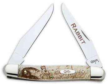 Case 8762 Muskrat Folding Rabbit Scene Knife