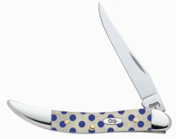 Case Blue Polka Dot Texas Toothpick Knife 08825