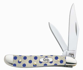 Case 6220 SS Blue Polka Dot Peanut Knife 08826