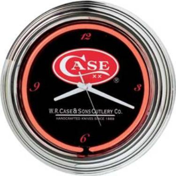 Case Neon Wall Clock Black Knives 9433