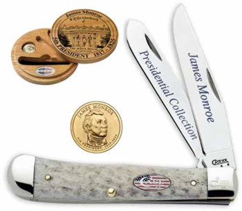 9674 James Monroe Trapper Knife Coin Collectible 9674