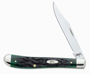 Case 9728 Bermuda Green Jigged Bone Slim Trapper Knife