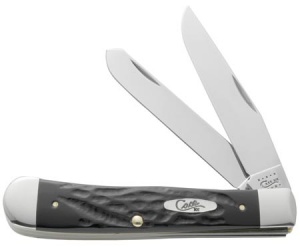 Case 6254ss Rough Black Syn Trapper Knives 18221