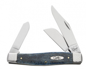Case Greek Mediterranean Blue Stockman Knife 07283
