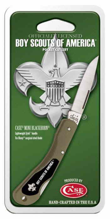 Case Olive Green Syn Mini Blackhorn Knives 8033