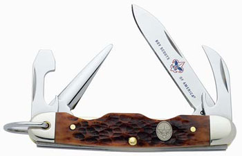 Case Bsa Caramel Jr Scout Knives 8044