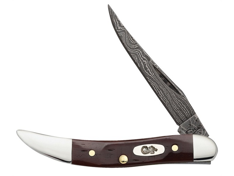 Case Chstnt Damscus Sm Tx Toothpick knives 31306