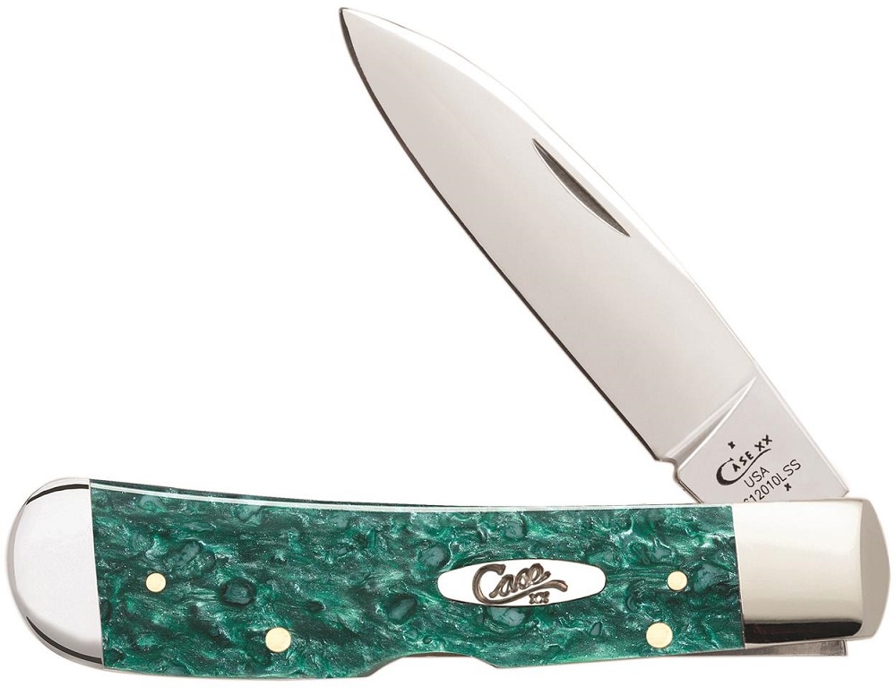 Case Green Sparkle Kir Tribal Lock knives 32585
