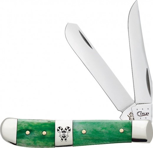 Case Sm Gr Bn Trapper/candy Cane knives 65584