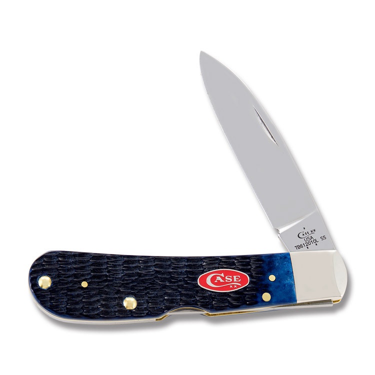Case Navy Blue Bone Tribal Lock knives 7065
