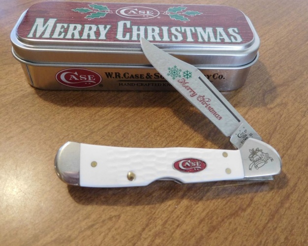 Case 15 Christmas Wht Copperlock knives WTC749MC