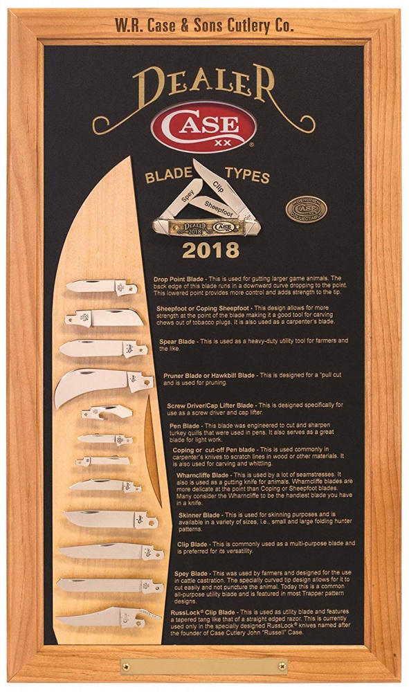 Case 2018 Dealer Knife Embellished Smooth Natural Bone Stockman (6347