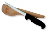 Case 00342 Fillet Knife - 6-inch (BR12-6 SS) with Leather Sheath