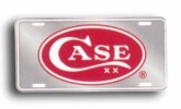 Case Red Oval License Plate CA50006