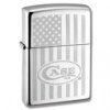 Case ZIPPO LIGHTER LUSTRE ETCH FLAG - 50158
