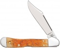 Case Carved Persimmon Orange Bone CopperLock (61549L SS) - 22085