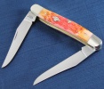Case BURNT SALMON BONE MUSKRAT - 27057