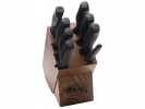 Case Household Cutlery - Black Synthetic Handles - 9-Piece Block Set - 31725