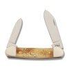 Case CARVED BURNT OATMEAL CANOE - 31757