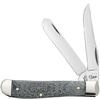 Case Geometric - Embellished Smooth Gray Bone Mini Trapper (6207 SS) - 31931
