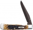 Case Antique Bone Trapperlock (6154L SS) with Black PVD Coated Blades - 49973