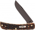 Case Antique Bone Sod Buster Jr. (6137 SS) with Black PVD Coated Blades - 49975