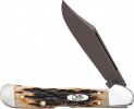 Case Antique Bone Mini CopperLock (61749L SS) with Black PVD Coated Blades - 49977
