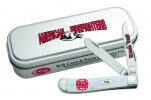 Case Firefighter - Embellished Smooth White Synthetic Mini Trapper (4207 SS) in Gift Tin - 5468