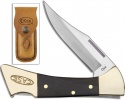 Case Smooth Ebony Wood - Mako® (7158L SS) w/Leather Sheath - 6920
