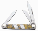 Exotic 6626 Snow Leopard Jasper Small Stockman Knife