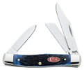 Case Navy Blue Jigged Bone Medium Stockman Knife #CA7049