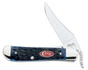 Case Navy Blue Jigged Bone RussLock Knife #CA7057