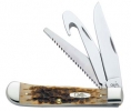 Case 00149 6354GS SS Amber Hunter Trapper Knife
