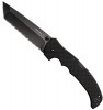 Cold Steel XL Recon 1 CS27TXLCTS. This knife is an XL which means its a bigger knife, the total length of the knife is 12 inches. The blade alone is 5 inches and the handle is 7 inches. The blade is serated edge and the handle has a pocket clip! Blade and handle are both black.