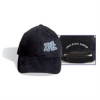 Cold Steel Black Embroidered Cap 94HCSK. This is a black hat that has the Cold Steel logo letters in a blue and silver color. On the back of the hat it has the words Cold Steel Knives embroidered in a silver gray color. Cold Steel fans will proudly wear this cap.