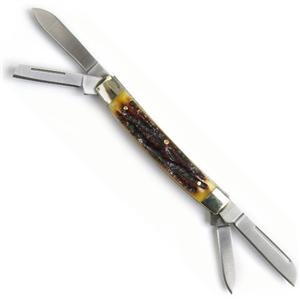 Congress 60624 7Cr17MoV Steel BladesAmber Handle