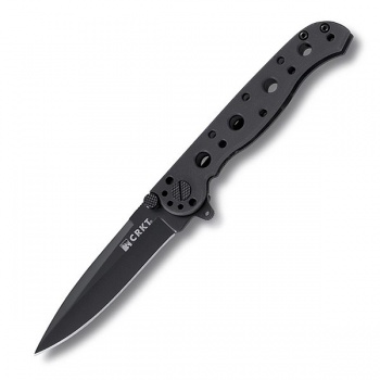 Columbia River Spear Pt Blk Hnd Oxi Bl Frmlck knives M16-01KS