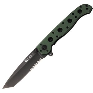 Columbia River M16-10 Green Handle Combined Knives M16-10KE