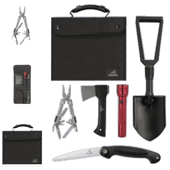 Gerber Vehicle Safety Kit Axe Saw Flashlight Multi-Tool etc 30-000300