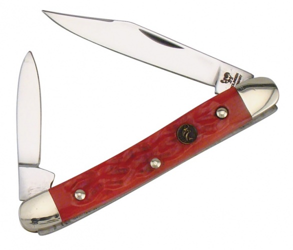Hen & Rooster Pen Knife Red Pick Bone knives HR302RPB