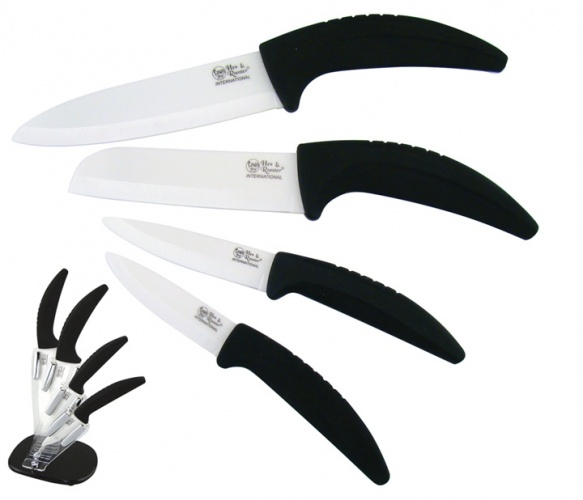 Hen & Rooster Ceramic Kitchen Knife Set knives HRI021