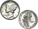 1916-1945 90% Silver Brilliant Uncirculated Mercury Dime