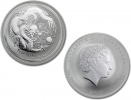 2012 Silver Australian Lunar Year of the Dragon Coin 1 oz