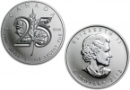 2013 Canadian Silver Maple Leaf 25th Anniversary Coin