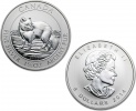 2014 Canadian Silver Arctic Fox 1.5 oz Coin .9999 Fine