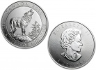 2015 Canadian Silver Grey Wolf 3/4 oz Coin .9999 Fine
