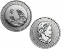 2016 Canadian Howling Wolves 3/4 oz Silver Coin
